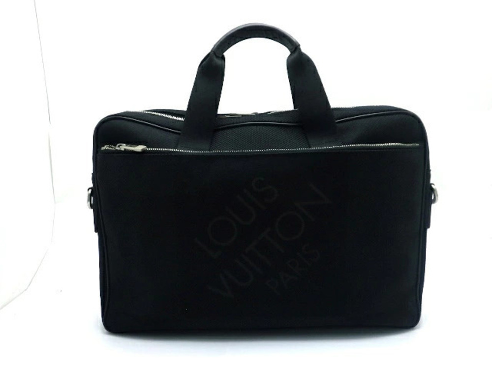 LOUIS VUITTON Associ Damier Geant Business Bag Noir Black